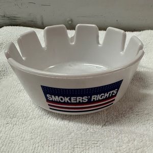RARE Vintage Smokers’ Rights Ashtray with Hotline Number